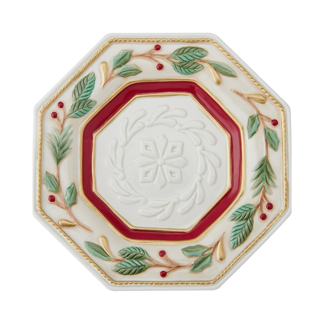 Woodland Holiday Appetizer Plate and Spreader Set