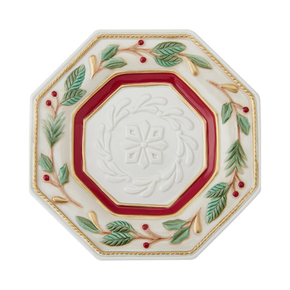 Woodland Holiday Appetizer Plate and Spreader Set