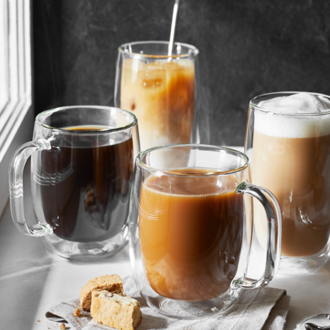 Sorrento Plus 2-pc Double-Wall Glass Latte Mug Set