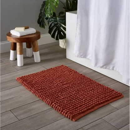 Puff Chunky Microfiber Bath Mat Terracotta 20 x 32