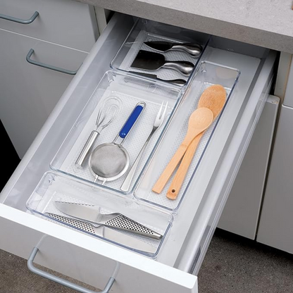 Set of 5 Clear Drawer Organizers