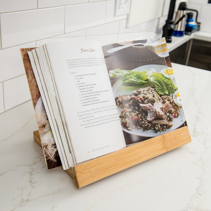 Bamboo & Acrylic Cookbook Holder