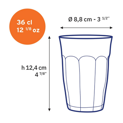 Le Picardie® Grey Tumbler ,  12 1/8 Oz. / 36cl ,  Set Of 6