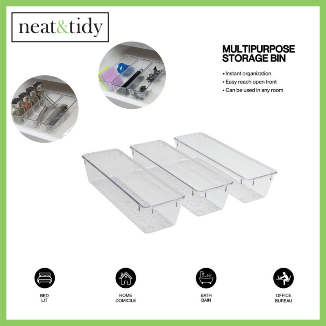 N&T Multifunctional Storage 3pc Set PET Clear