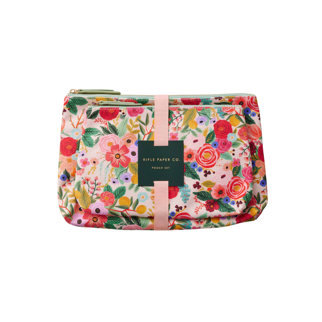 Garden Party Zippered Pouch Set