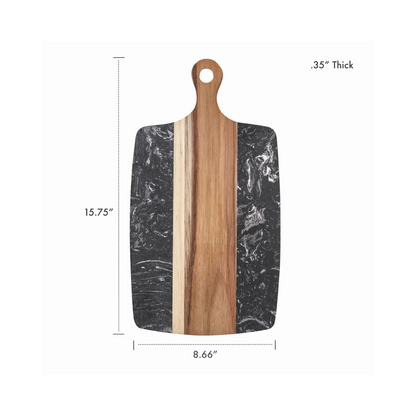 Acacia & Black Marble / Serving Board