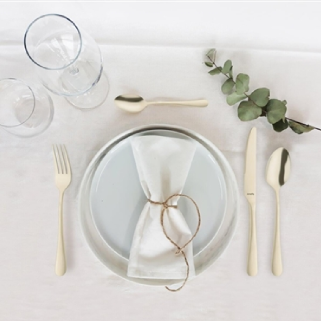 "Austin" Flatware Set, Matte Champagne, 20pcs.