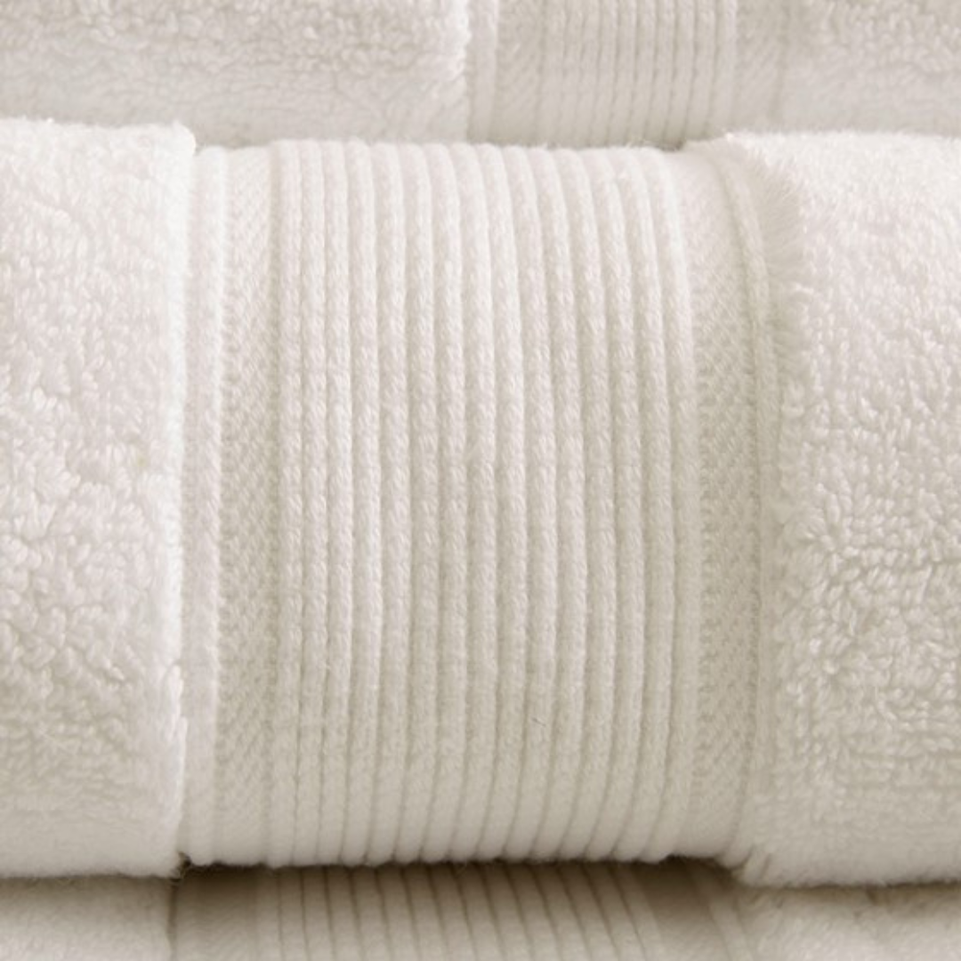 800GSM 100% Cotton 8 Piece Towel Set - Cream