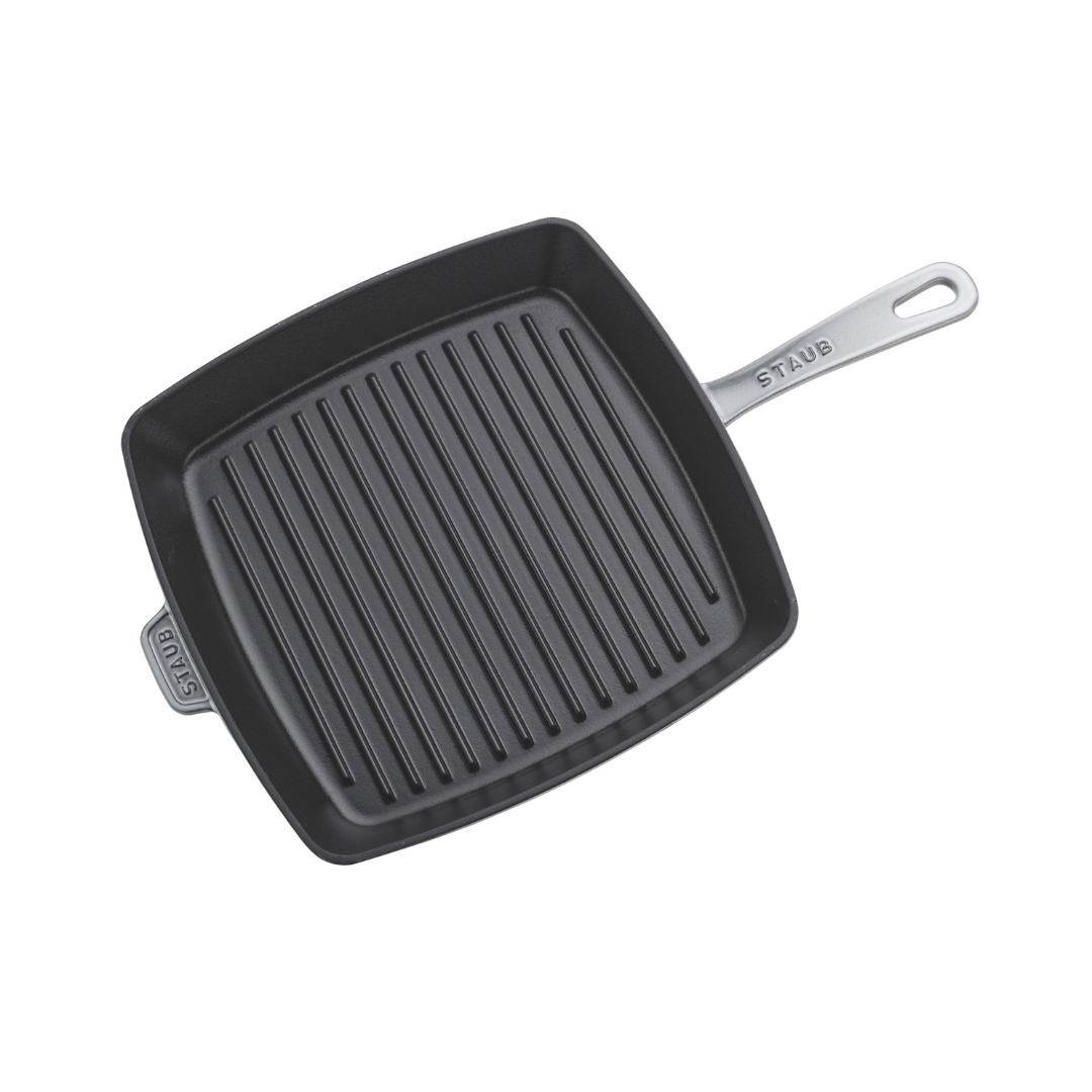 Cast Iron Square Grill Pan 12-inch - Graphite Grey