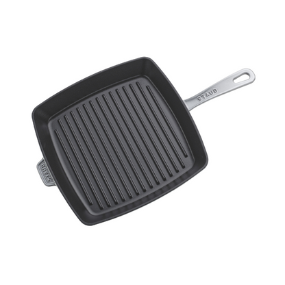 Cast Iron Square Grill Pan 12-inch - Graphite Grey