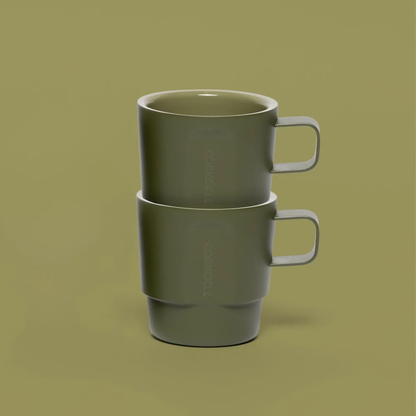 Cafe Stacker 6oz Double Pack - Olive