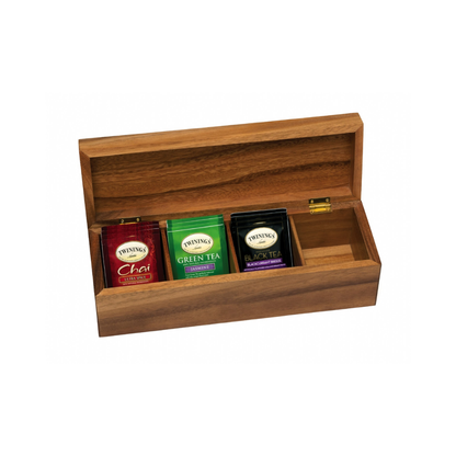 Acacia Tea Box , 4 Sections