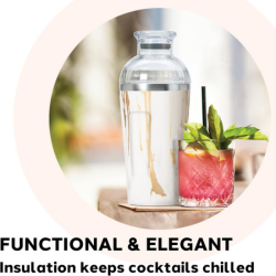 Groove Shaker Wht/Gld Marble