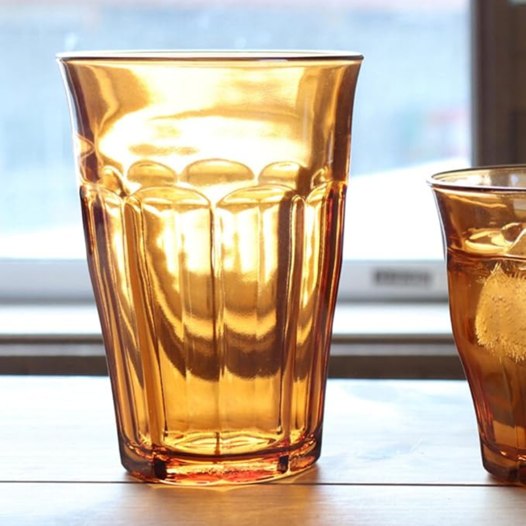 Le Picardie® Amber Glass Tumbler 12 oz- Set of 6