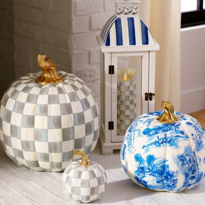 Sterling Check Mini Pumpkin