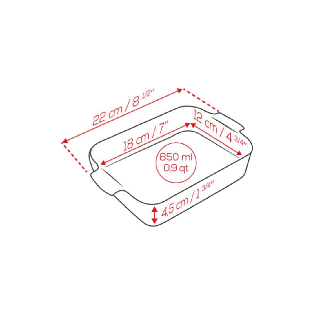 Fuente para horno rectangular Appolia Petite - Color crudo