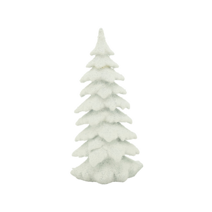 Frosted Christmas Tree resin White 16"