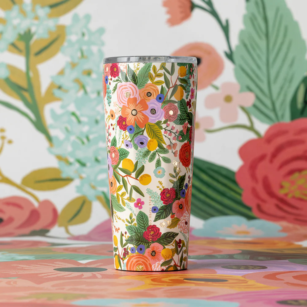 Tumbler - 24oz Rifle Paper - Garden Party Cream