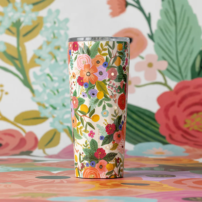 Tumbler - 24oz Rifle Paper - Garden Party Cream