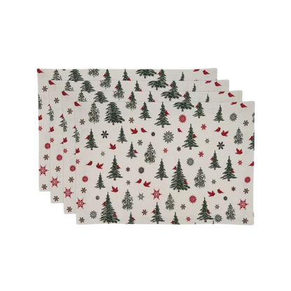 Christmas Tree Placemat Ivory 14"x20"