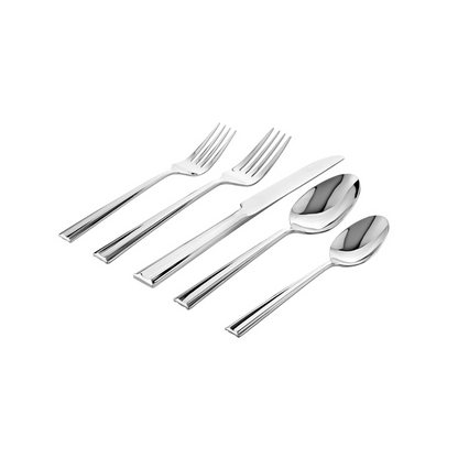 Plait Mirrored 18/0 Stainless Steel 20 Piece Flatware Set, Service For 4