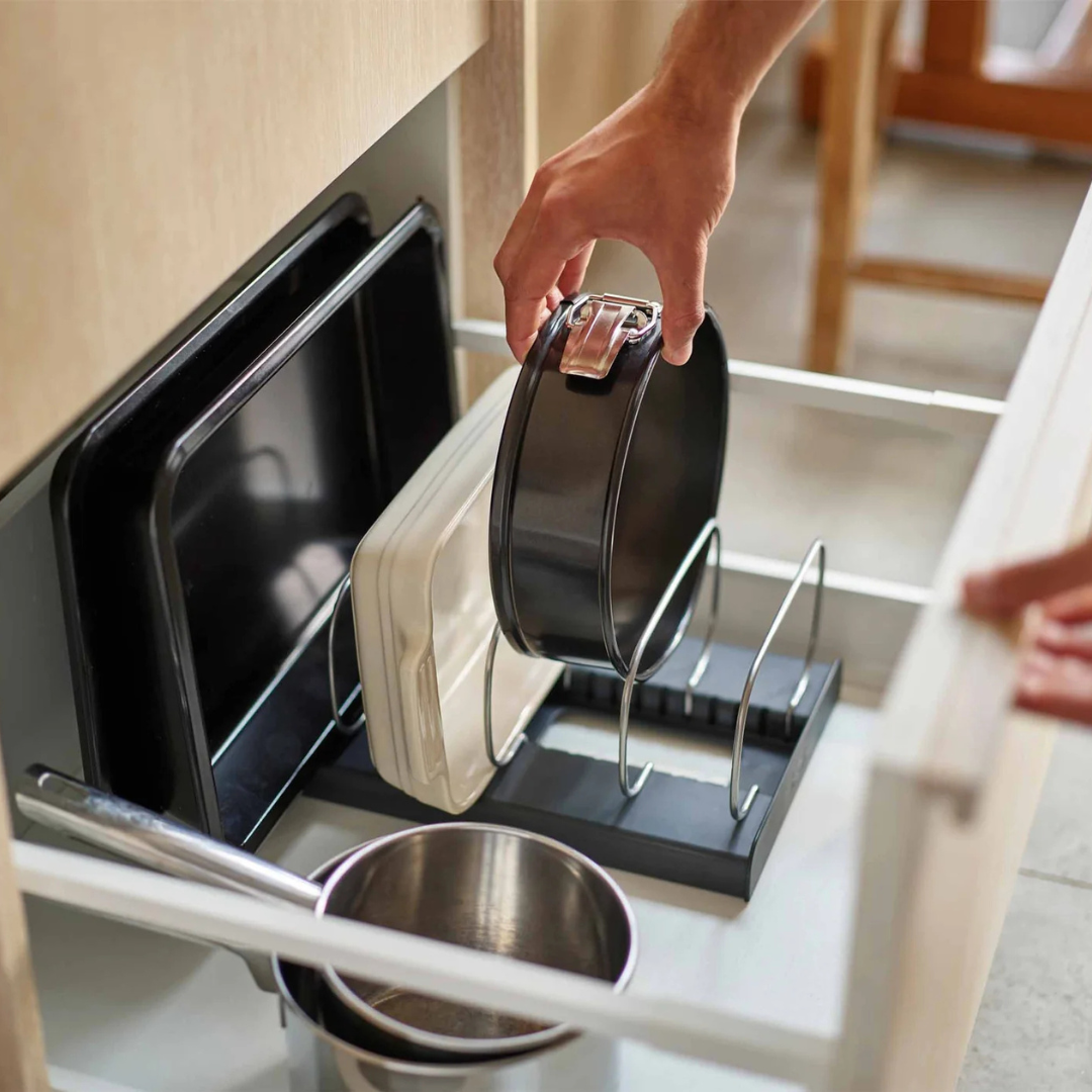 DrawerStore™ Grey Baking Tray Organizer