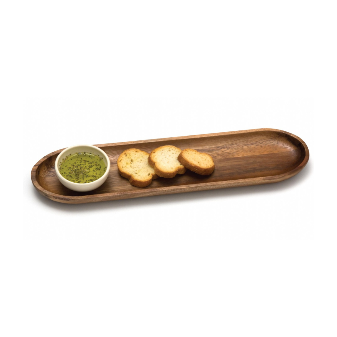Acacia Bread Board with Ceramic Bowl