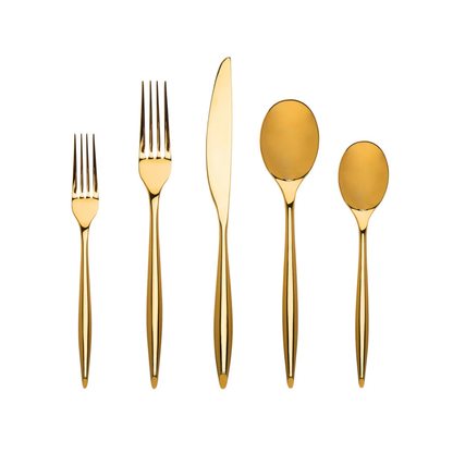 Milano Mirrored Gold 18/10 Stainless Steel 20 Piece