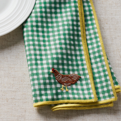 Home Sweet Home Embroidered Cotton Napkins, Assor