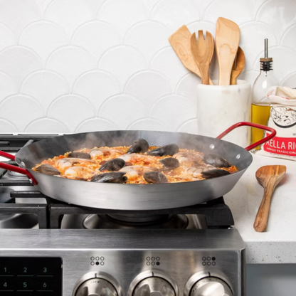 Paella Pan with Red Handles