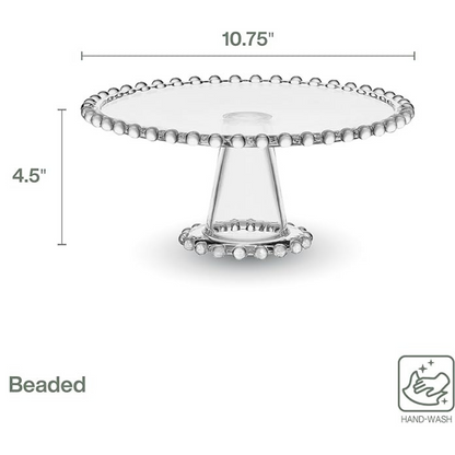 Beaded 10.75In Large Cake Stand