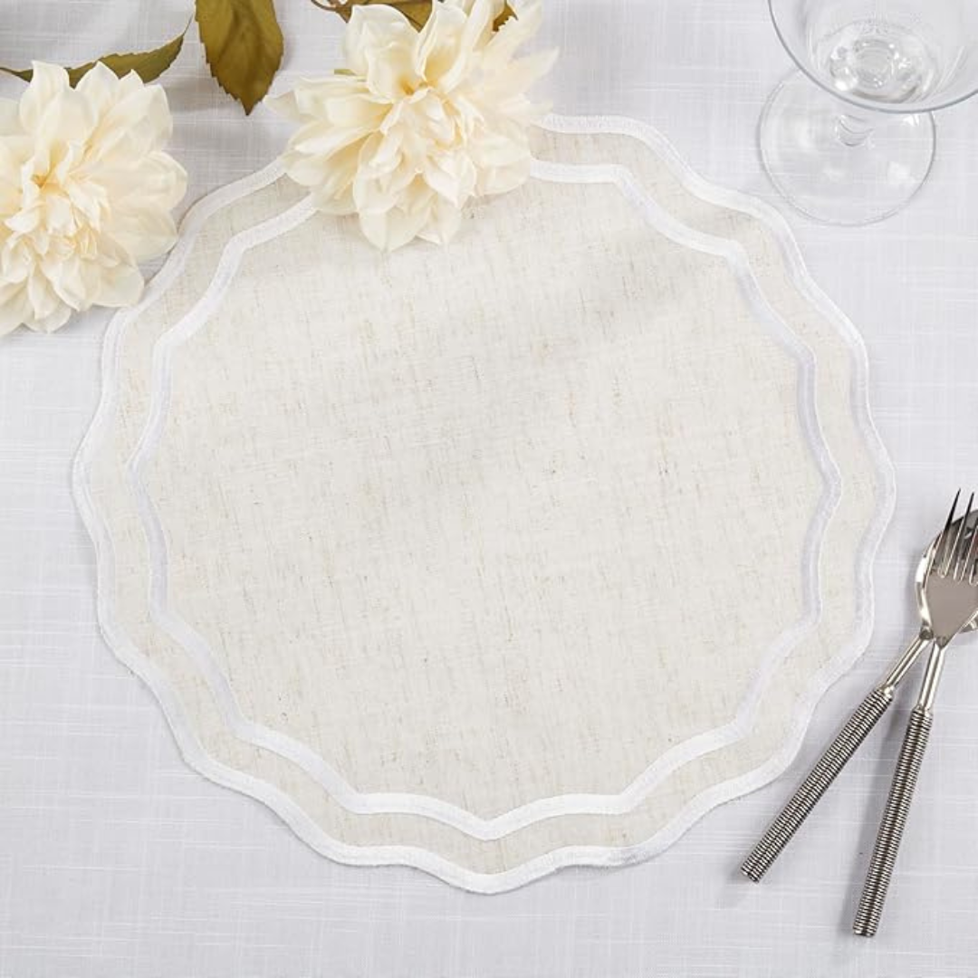 Scalloped Border Placemat Set Of 4