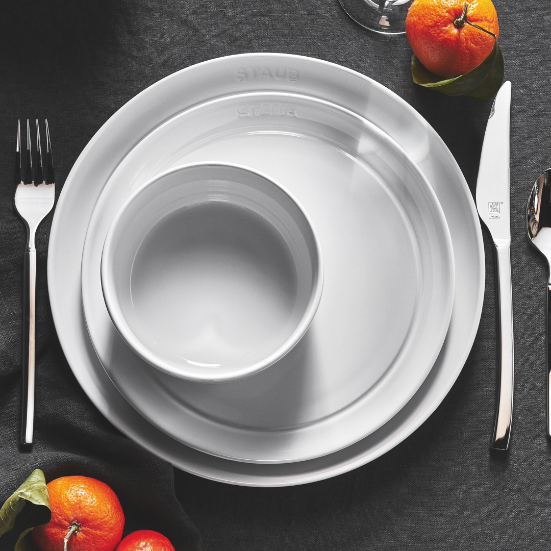 Ceramic 12-pc Dinnerware Set - White