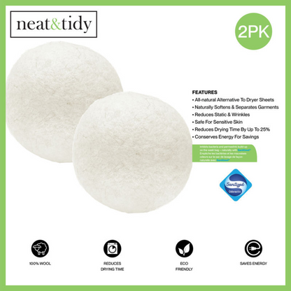 N&T 2pk Wool Dryer Balls White