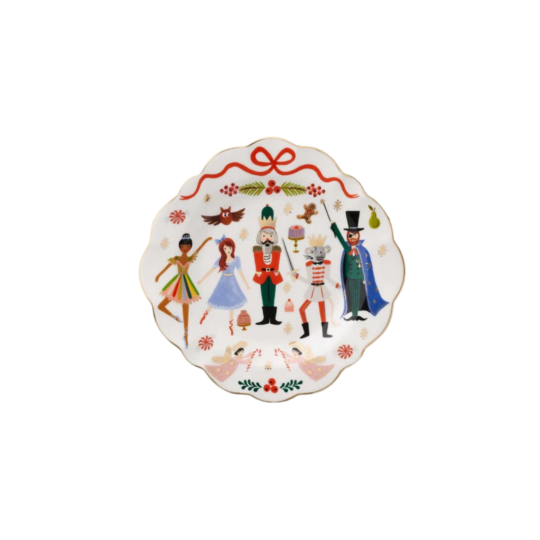 Nutcracker Porcelain Dessert Plate Set