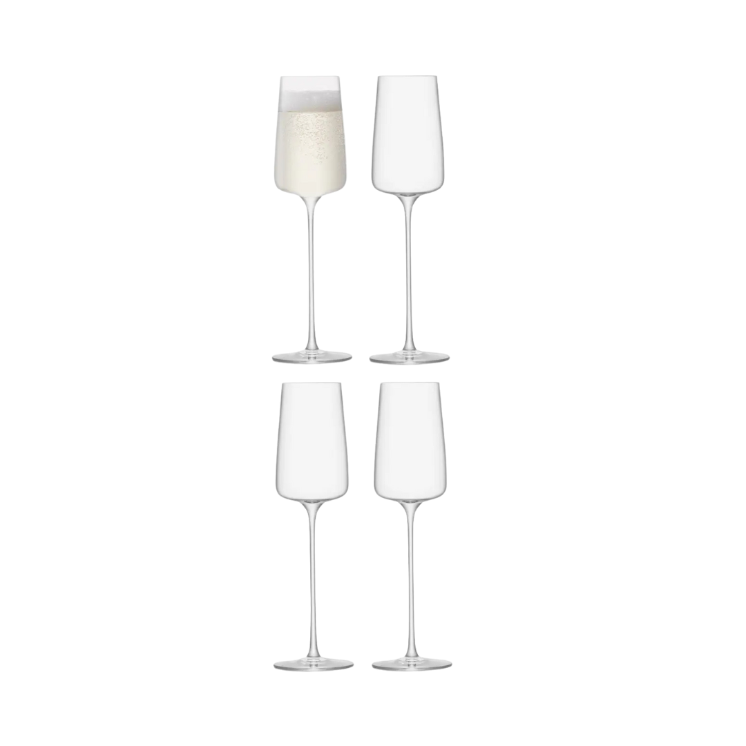 Metropolitan Champagne Flute 8oz Clear Set Of 4