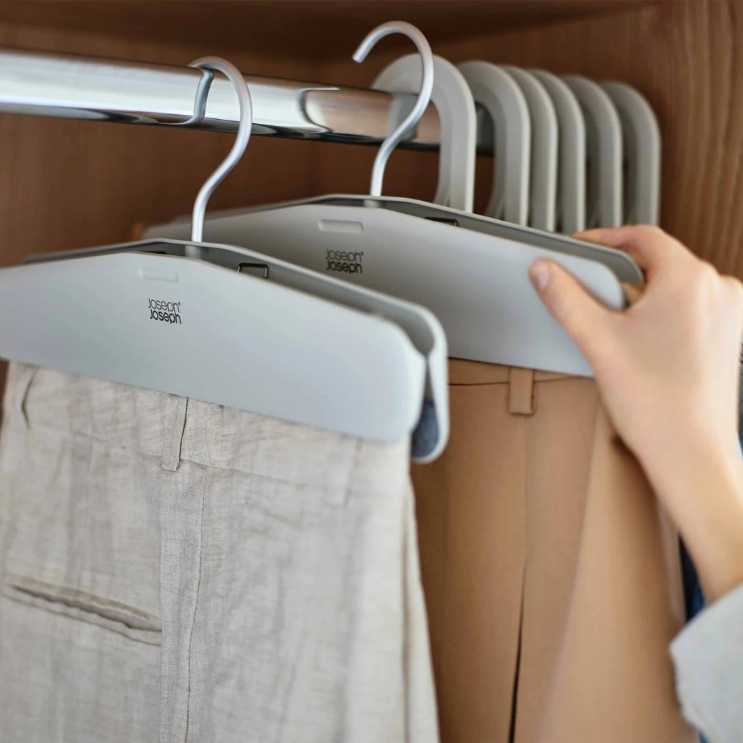 Orderly™ Easy-Grip Set of 2 Ecru Skirt & Pants Hangers