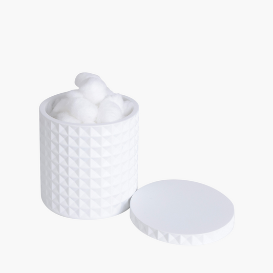 Braemar Cotton Jar Resin White