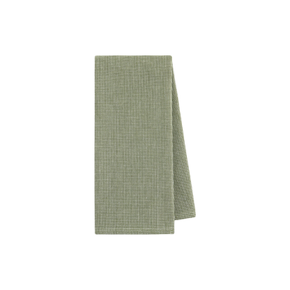 Under The Mistletoe Dishtowel Green Plaid