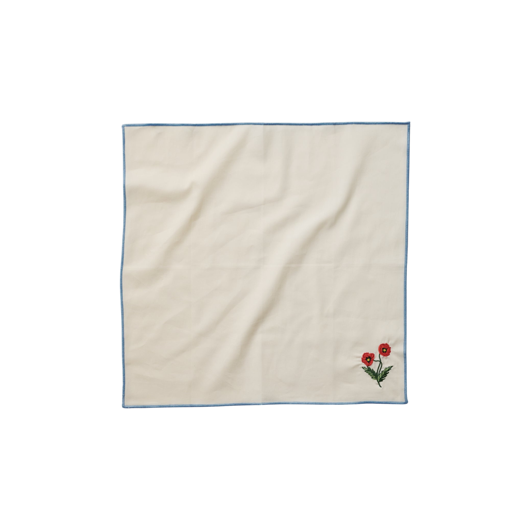 Garden Study Embroidered Cotton Napkins, Assorted