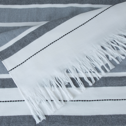 Antalya Beach Towel With Fringe 35" x 70" Grey