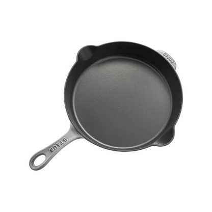 Staub Cast Iron 11-inch, Traditional Deep Skillet, Graphite Grey