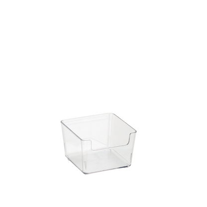 N&T 4pk Small Square Storage Bins 60Gg PET Clear