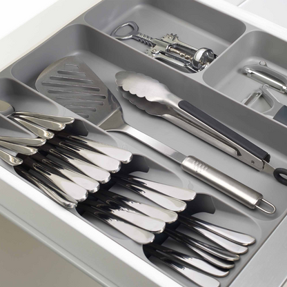 DrawerStore™ Grey Cutlery, Utensil & Gadget Organizer