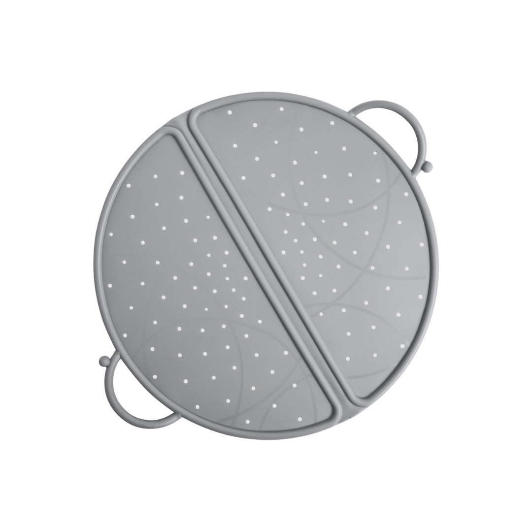 Foldable Silicone Splatter Screen - Pewter