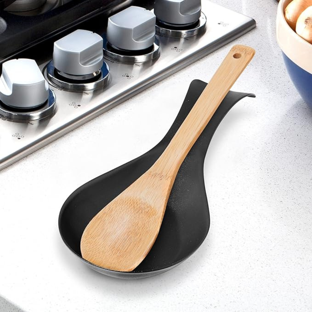 Stainless Steel Spoon Rest - Black
