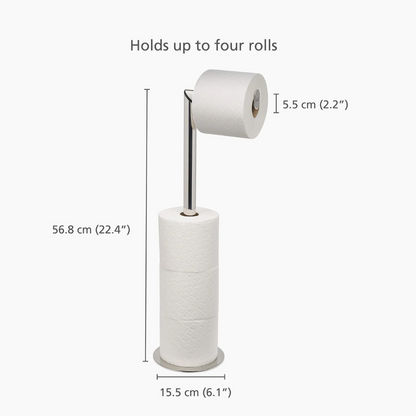 EasyStore™ Luxe 2-in-1 Stainless-steel Toilet Roll Stand