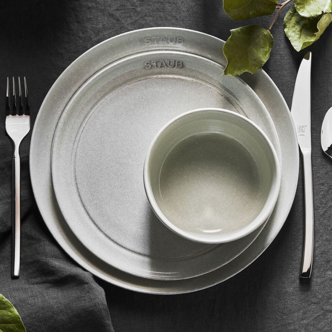 Ceramic 12-pc Dinnerware Set - White Truffle