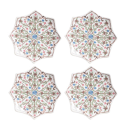 Villa Seville Scalloped Side/Cocktail Plate Set/4 - Chambray