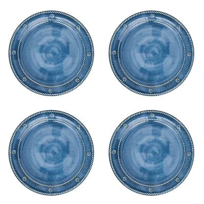 Berry & Thread Melamine Dessert/Salad Plate Set/4 - Ocean